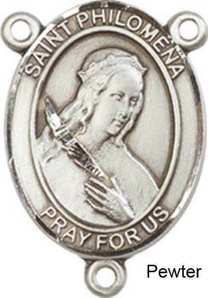St. Philomena Rosary Centerpiece Sterling Silver or Pewter