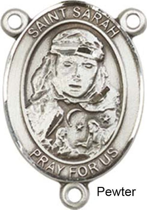 St. Sarah Rosary Centerpiece Sterling Silver or Pewter