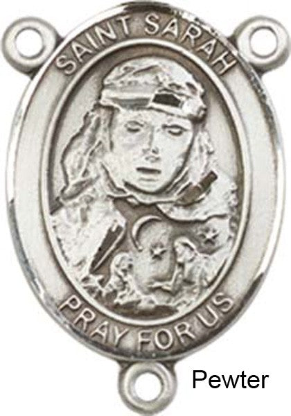 St. Sarah Rosary Centerpiece Sterling Silver or Pewter