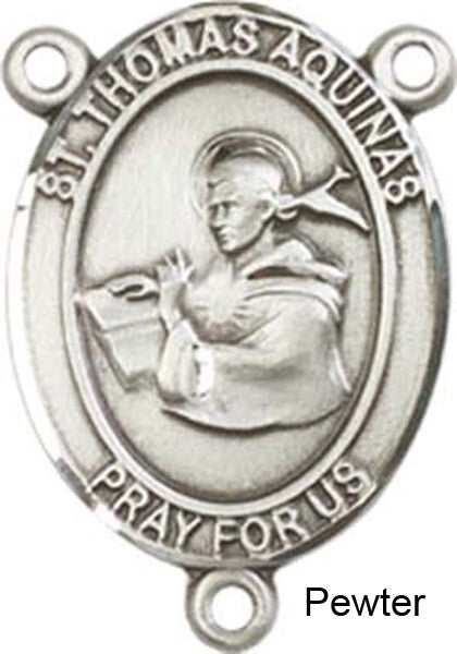 St. Thomas Aquinas Rosary Centerpiece Sterling Silver or Pewter