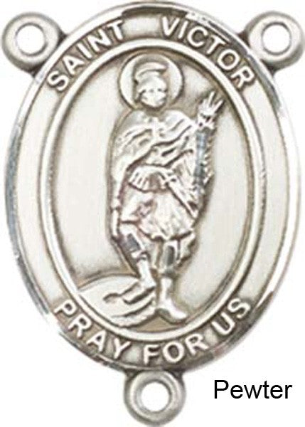 St. Victor of Marseilles Rosary Centerpiece Sterling Silver or Pewter