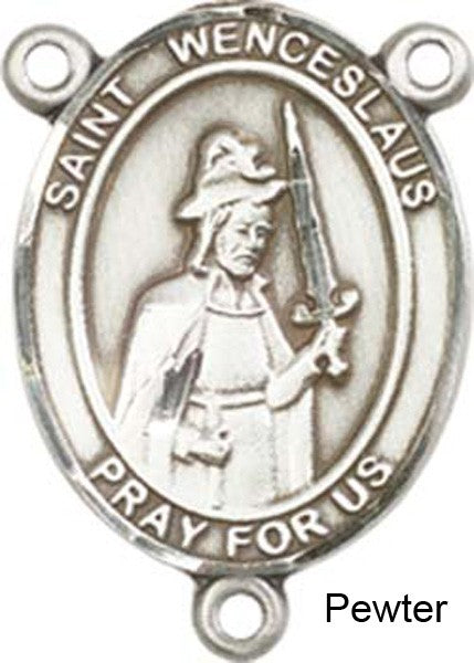 St. Wenceslaus Rosary Centerpiece Sterling Silver or Pewter