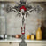 Standing Silver Crucifix with Red Accents