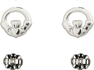 Sterling Silver Claddagh Post Earrings