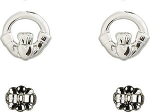 Sterling Silver Claddagh Post Earrings