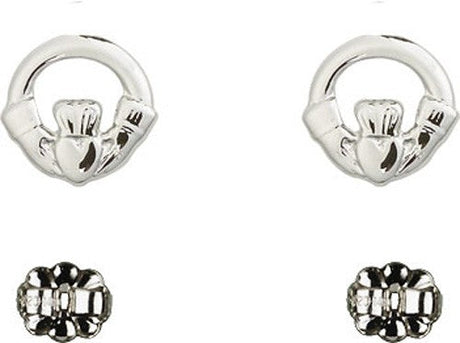 Sterling Silver Claddagh Post Earrings