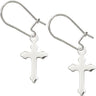 Sterling Silver Cross Dangle Earrings