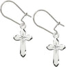 Sterling Silver Cross Dangle Earrings
