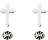 Sterling Silver Cross Post Earrings