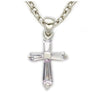 Baby's Birthstone Baguette Cross Necklace