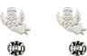Sterling Silver Guardian Angel Post Earrings