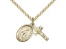 Miraculous Medal & Crucifix Double Pendant Set
