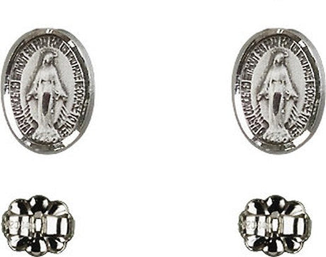 Sterling Silver Miraculous Post Earrings