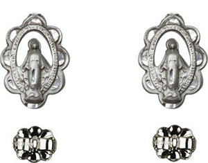 Sterling Silver Miraculous Post Earrings
