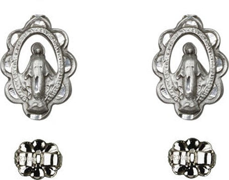 Sterling Silver Miraculous Post Earrings