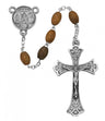 Sterling Silver Olivewood Confirmation Rosary