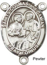 Sts. Cosmas & Damian Rosary Centerpiece Sterling Silver or Pewter
