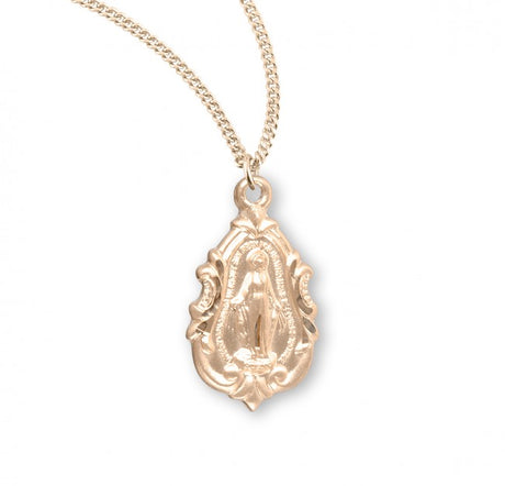 Teardrop Fleur-de-lis Miraculous Pendant with Chain