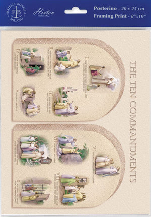 Ten Commandments Print - Sold in 3 per pack