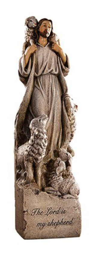 The Lord Is My Shepherd 12 Inch High Statue