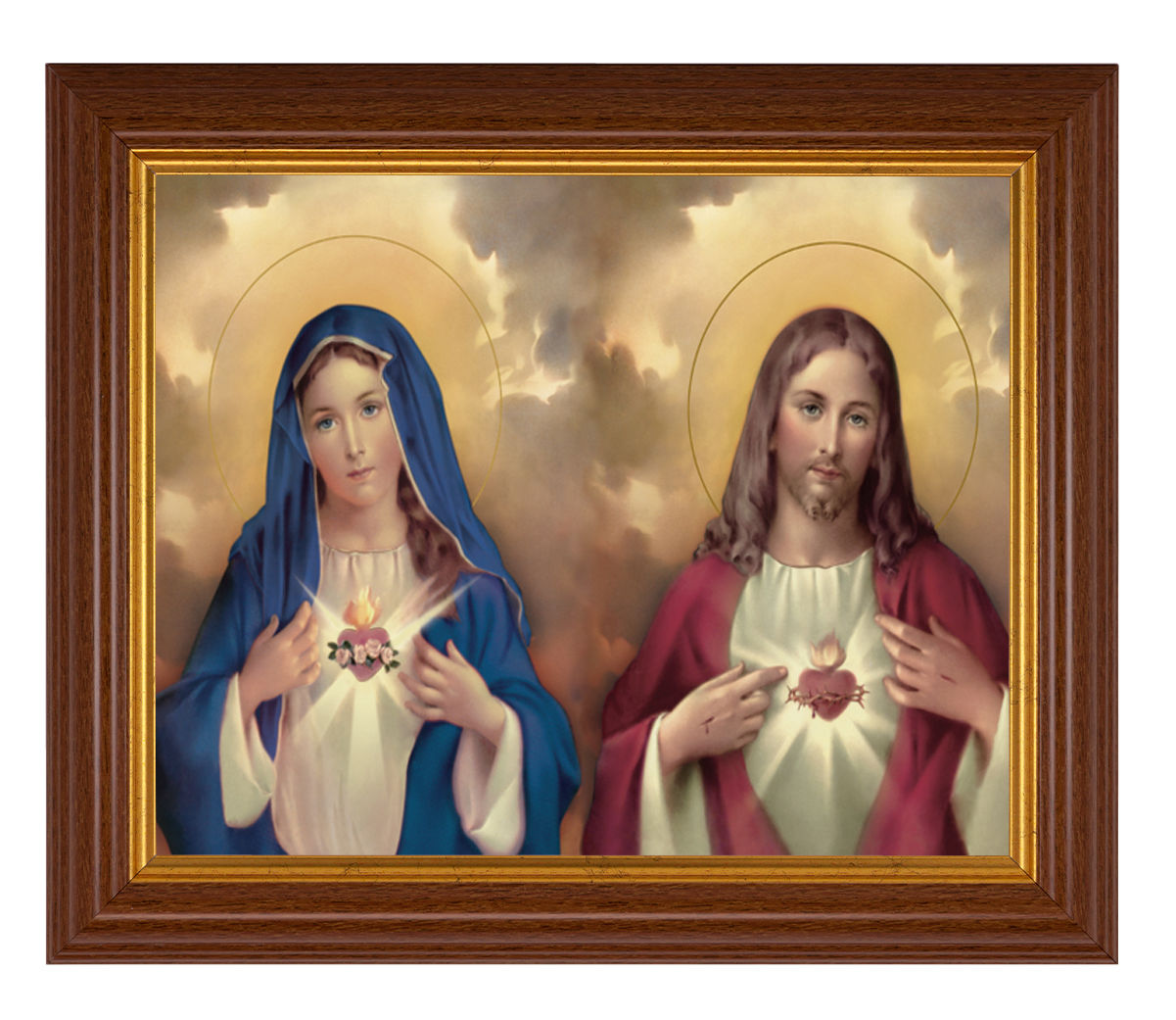 The Sacred Hearts 8x10 Textured Artboard Dark Walnut Frame