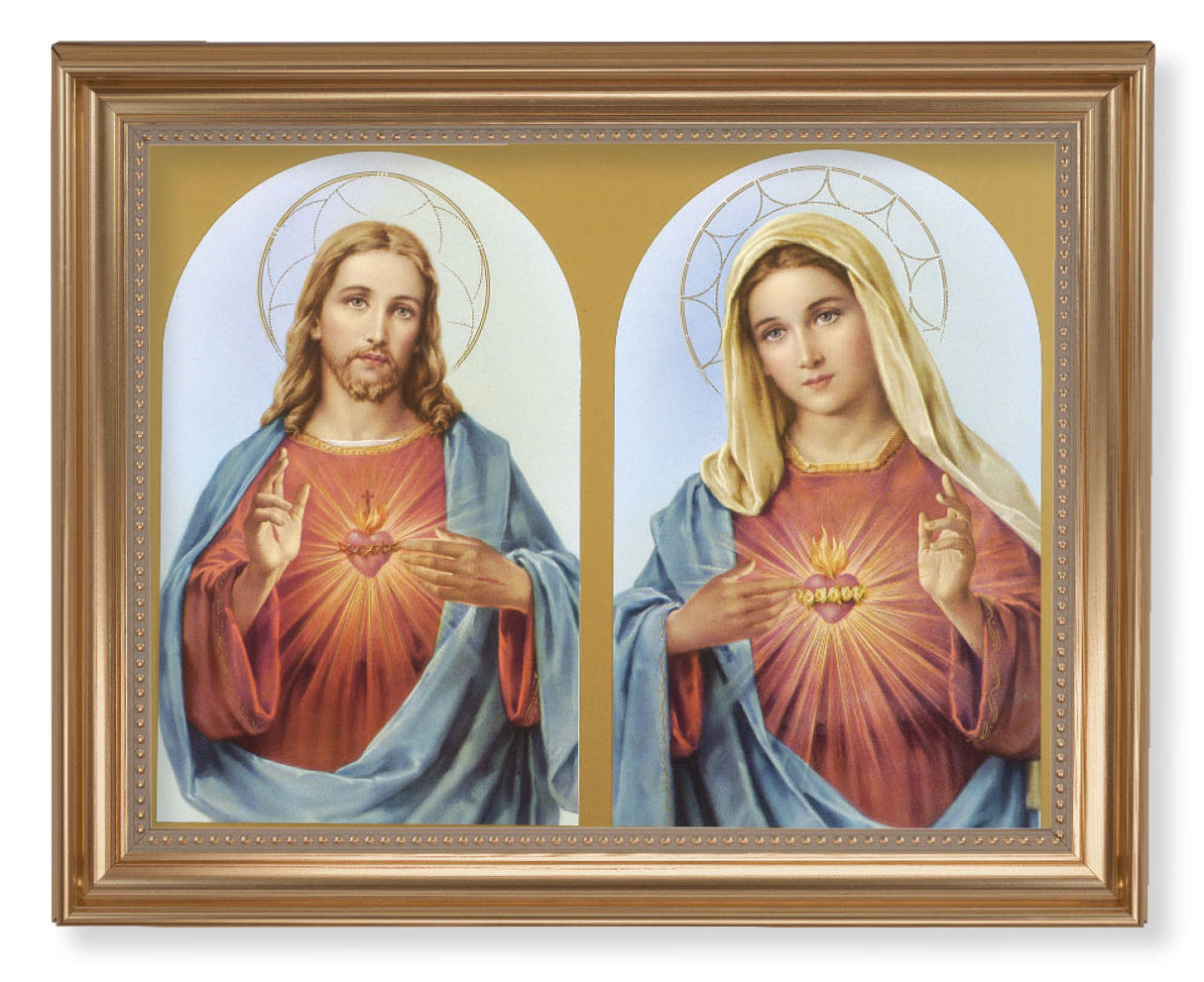 The Sacred Hearts with Halos 11x14 Framed Print Artboard