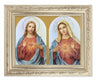 The Sacred Hearts with Halos 6x8 Print Under Glass