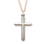 Two-Tone Cross Necklace Gold Plated Sterling Silver