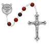 Unisex Confirmation Rosary with Red Beads