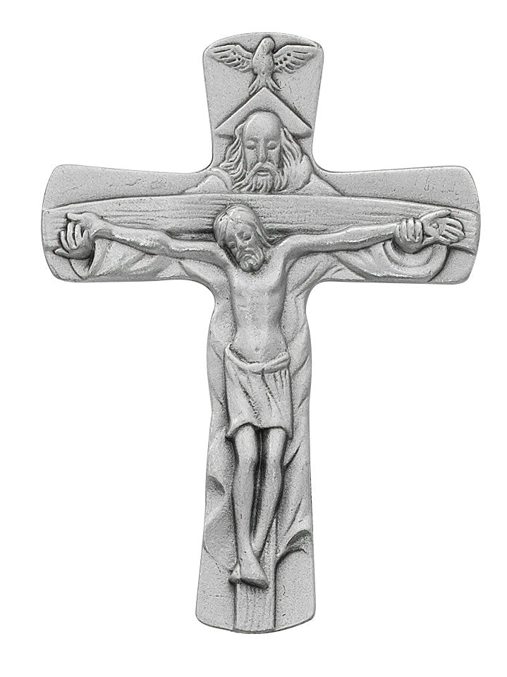 Trinity Cross Visor Clip – Pewter | Catholic Car Gift, Carded