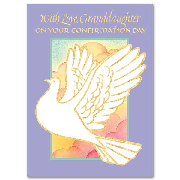 Love Granddaughter on Your Confirmation Day Greeting Card