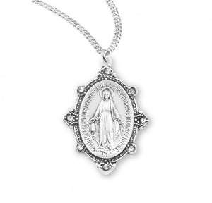 Antiqued Swarovski Crystal Miraculous Medal for Women