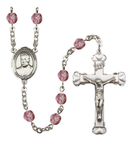 Blessed Miguel Pro Birthstone Rosary for Women