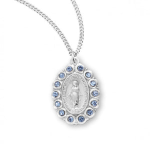 Crystal Bead Miraclous Medal for Women