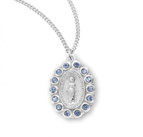 Crystal Bead Miraclous Medal for Women
