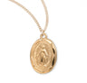 Dainty Oval Etched Border Miraculous Medal for Women