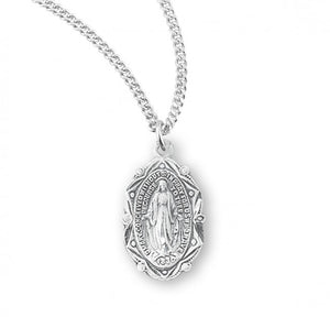 Fancy Point and Bead Miraculous Medal for Women