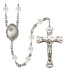 Footprints Cross Birthstone Rosary for Women