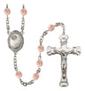 Footprints Cross Birthstone Rosary for Women