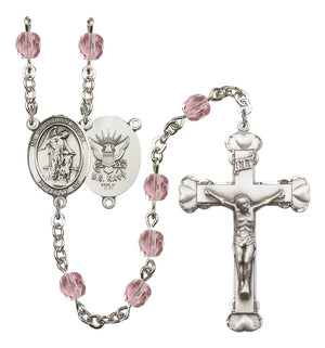 Guardian Angel Navy Birthstone Rosary for Women