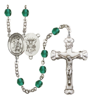 Guardian Angel Navy Birthstone Rosary for Women