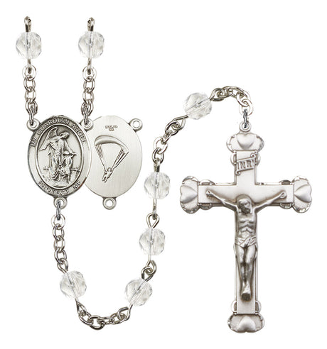 Guardian Angel Paratrooper Birthstone Rosary for Women