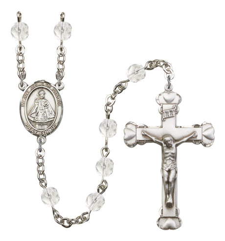 Infant of Prague Birthstone Rosary for Women