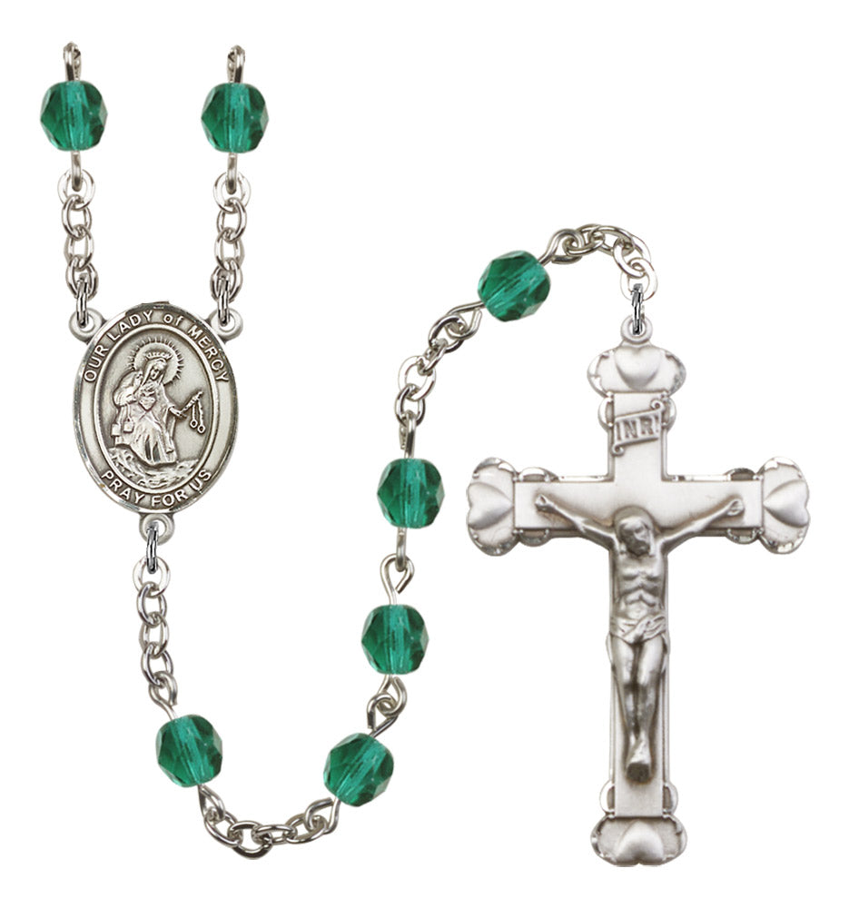 Our Lady of Mercy Birthstone Rosary for Women