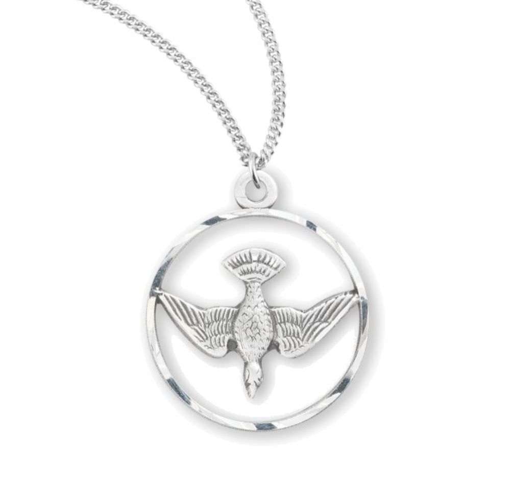 Round Open Cut Dove Necklace for Women