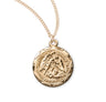 Scalloped Edge Round Saint Michael Medal for Women