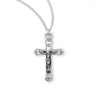 Simple Flower Tip Crucifix Necklace for Women