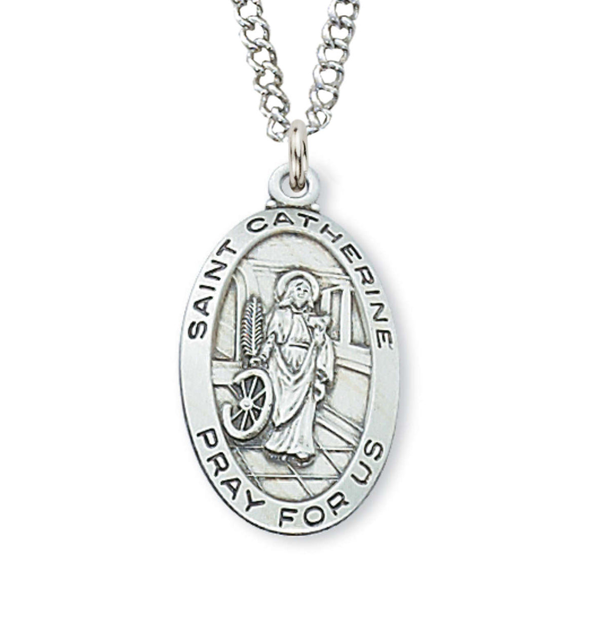 St. Catherine of Alexandria Medal Sterling Silver for Women