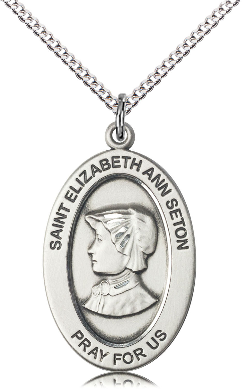 St. Elizabeth Ann Seton Oval Necklace for Women