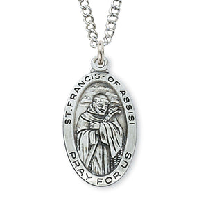 St. Francis of Assisi Medal Sterling Silver for Women